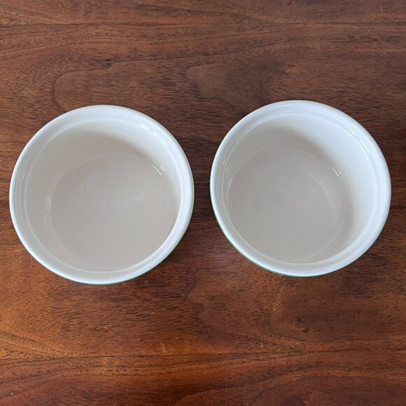 2 Spode Christmas Tree Ramekin Dishes 4-Inch Ribbed Dipping Bowls Holiday Party - Picture 5 of 9